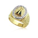 Anel Folheado Nossa Senhora Aparecida C Manto De Pedras Anel Folheado Nossa Senhora Aparecida C Manto De Pedras
