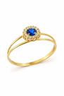 Anel Formatura Azul Ouro 18k -1.43