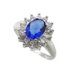 Anel Formatura Feminino Prata 925 Oval