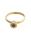 Anel Formatura Zircônia Azul Ouro 18k -1.70