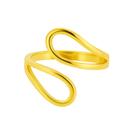 Anel Gutta Elegante Dourado Feminino Ajustável