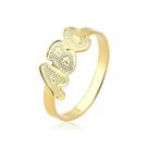 Anel Infantil ABC Folheado a Ouro 18k