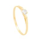 Anel Infantil com Zircônia White 3MM em Ouro 18K - AU13424 Anel Infantil com Zircônia White 3MM em Ouro 18K - AU13424