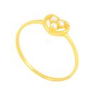 Anel Infantil em Ouro 18K Coração com Diamantes - AU5455 Anel Infantil em Ouro 18K Coração com Diamantes - AU5455