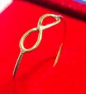 Anel Infinito 5 mm Ouro 18 Kilates 0.60 Gramas Fio 1 mm