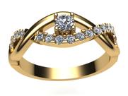 Anel Infinito De Prata 950 Banhado A Ouro Com Zirconia