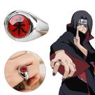 Anel itachi naruto akatsuki anime cosplay unissex ajustável