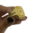 Anel Jesus Cristo Lado - Banhado a Ouro 18k