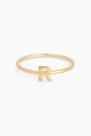 Anel Letra R Ouro 18k - 0.89 Cor:AmareloTamanho:17