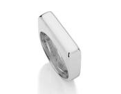 Anel liso com parte superior retangular 110563