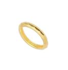 ANEL LISO OVALADO BANHADO A OURO - 3 mm, 2 g