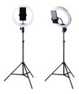 Anel Luz Iluminador Ring Ligth 26cm Tripé 2mt Led Fotos Make