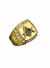 Anel maçonaria maçom - banhado a ouro 18k