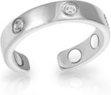 Anel magnético MagnetrX Elegant Crystal para mulheres Silver 8