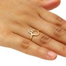 Anel Mão de Fátima Folheado em Ouro 18K