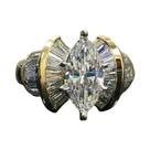 Anel Marquise CZ Dourado - Design Romântico para Festa Anel Marquise CZ Dourado - Design Romântico para Festa