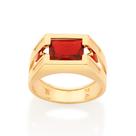 Anel masculino com cristais VERMELHO 513080 Rommanel