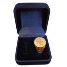 Anel Masculino Dourado Medalha de São Bento Aço Resistente, Design Religioso, Proteção e Estilo com Estojo