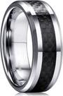 Anel Masculino Feminino Prateado Homem Preto