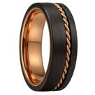 Anel Masculino Preto Homem Tungstênio 6 Mm Fosco Pesado