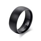 Anel Masculino Preto Titânio 8mm