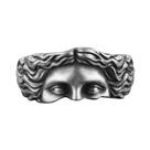 Anel Masculino Retrô Tailandês De Prata Com Máscara De Vênus, Anel Aberto Ajustável, Presente