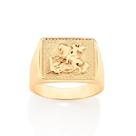 Anel Masculino Rommanel Folheado Ouro São Jorge 513312