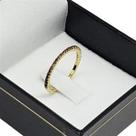 Anel Meia Aliança Aparador Cravejado Em Prata No Banho De Ouro 18k 1685 Anel Meia Aliança Aparador Cravejado Em Prata No Banho De Ouro 18k 1685