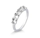 Anel meia aliança carre moissanite 4x4mm 1.75ct joia de prata luxo möverich tamanho:17