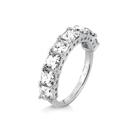 Anel meia aliança carre moissanite 4x4mm 2.8ct joia de prata luxo möverich tamanho:16