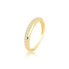 Anel Meia Aliança Cravejada em Ouro 18K - AU14729