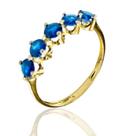 Anel meia aliança de ouro 18k Pedras 3,5 mm