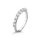 Anel meia aliança moissanite 3mm 0.8ct joia deprata luxo möverich tamanho:18