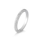 Anel meia aliança pave degrade moissanite 0.41ct joia de prata luxo möverich tamanho:12