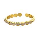 Anel Mini De Zircônia Dourado Para Mulheres, Anel Aberto Minimalista Em Aço Inoxidável, Joia Da Moda
