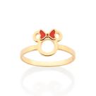 Anel minnie folheado a ouro VERMELHO 513427 Rommanel