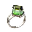 Anel Nlux Canudo Turmalina Verde Ajustável Prata 950 ClasseA Anel Nlux Canudo Turmalina Verde Ajustável Prata 950 ClasseA