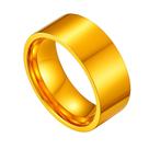 Anel Noivado Banhado Ouro 18k 8mm Reto Casamento Noivos Casal Luxo Anel Noivado Banhado Ouro 18k 8mm Reto Casamento Noivos Casal Luxo