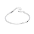 Anel Onda 1mm Prata 925 Tungstenio Tradicional Mar Presente