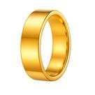 Anel Ouro 18k 6mm Reto Casamento Noivado Tradicional Tungstênio Anel Ouro 18k 6mm Reto Casamento Noivado Tradicional Tungstênio