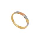 Anel Ouro 18k Aparador Tricolor 3mm