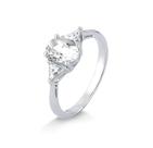 Anel oval com triangulos moissanite 6x8mm 4x4mm 2.1ct joia de prata luxo möverich tamanho:19
