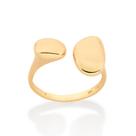 Anel Oval Disforme Rommanel Ajustável Folheado a Ouro 513258 Anel Oval Disforme Rommanel Ajustável Folheado a Ouro 513258