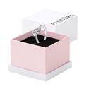 Anel Pandora Double Heart em prata esterlina cintilante 925