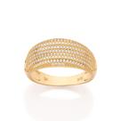 Anel pavê com zircônias banhado a ouro 18k 5136001806