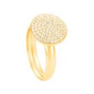 Anel Pavê Cravejado com Zircônia em Ouro 18K - AU14385