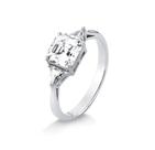 Anel pedra quadrada e triangulos moissanite 7x4mm 2.6ct joia de prata luxo möverich tamanho:21 Anel pedra quadrada e triangulos moissanite 7x4mm 2.6ct joia de prata luxo möverich tamanho:21