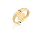 Anel Pingente Pata Patinha Cachorro Dog Ouro Puro 18k
