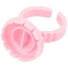 Anel Porta Cola Flor para Extensão de Cílios 100un Rosa