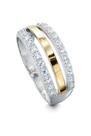 Anel Prata 925 com Aplique Ouro 12k Anel Prata 925 com Aplique Ouro 12k